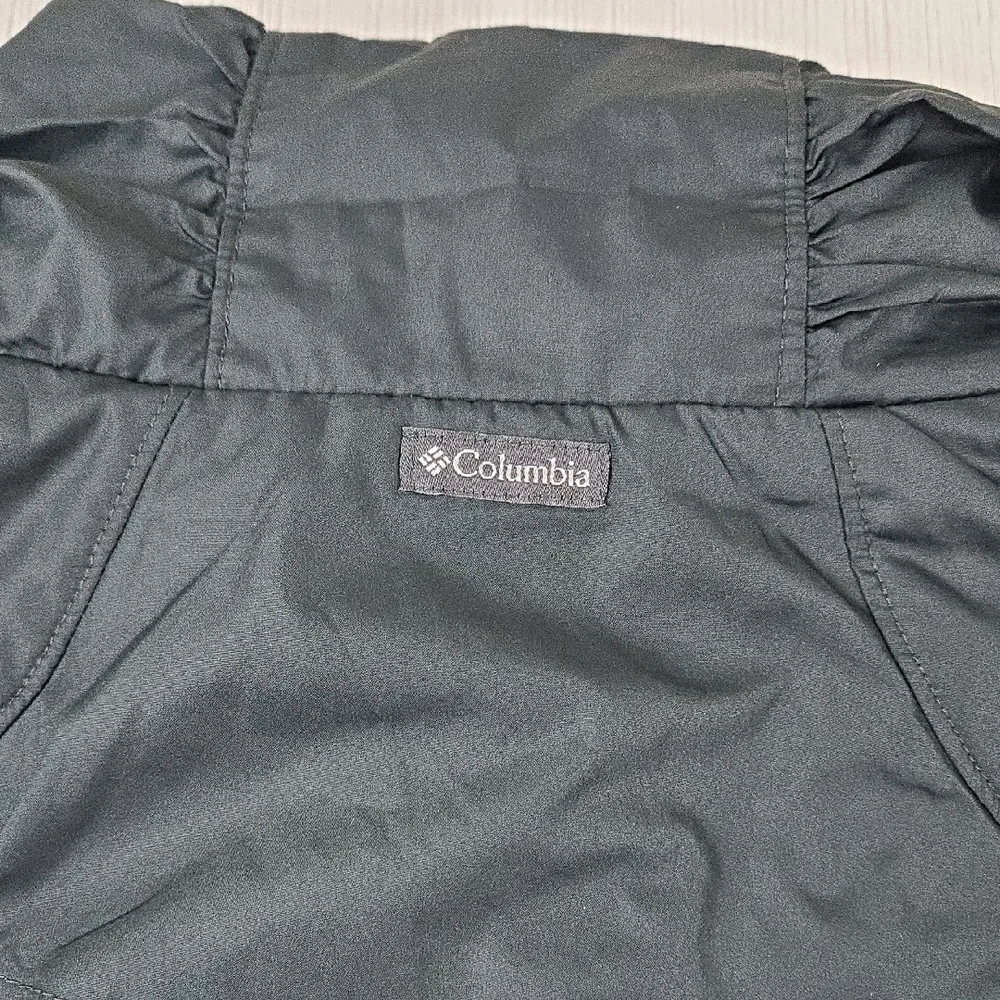 Columbia Womens Black Quilted Fleece Lined Funnel Neck Zip Up Vest Large 1671661